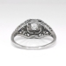 Vintage Belais Art Deco 1930's Old European Cut Diamond & Lab Sapphire Engagement Ring 18k White Gold