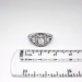 Vintage Belais Art Deco 1930's Old European Cut Diamond & Lab Sapphire Engagement Ring 18k White Gold