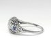 Vintage Belais Art Deco 1930's Old European Cut Diamond & Lab Sapphire Engagement Ring 18k White Gold