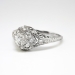 Vintage Antique Edwardian 1920's .35ct t.w. Old European Cut Floral Filigree Platinum Engagement Ring