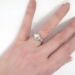 Vintage Antique Edwardian 1920's .35ct t.w. Old European Cut Floral Filigree Platinum Engagement Ring