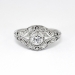 Vintage Art Deco 1930's .27ct t.w. Old European Cut Diamond Engagement Ring Platinum