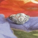 Vintage Art Deco 1930's .27ct t.w. Old European Cut Diamond Engagement Ring Platinum