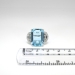 Vintage 1940's 12.28ct t.w. Emerald Cut Aquamarine & Diamond Ring Platinum