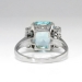 Vintage 1940's 6.62ct t.w. Mixed Cushion Cut Aquamarine & Diamond Ring 14k