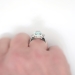 Vintage 1940's 6.62ct t.w. Mixed Cushion Cut Aquamarine & Diamond Ring 14k