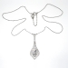 Art Deco 1930's Vintage .40ct t.w. Filigree Old European Cut Diamond Pendant Necklace Platinum 14k White Gold