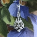 Art Deco 1930's Vintage .40ct t.w. Filigree Old European Cut Diamond Pendant Necklace Platinum 14k White Gold