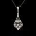 Art Deco 1930's Vintage .40ct t.w. Filigree Old European Cut Diamond Pendant Necklace Platinum 14k White Gold