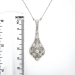 Art Deco 1930's Vintage .40ct t.w. Filigree Old European Cut Diamond Pendant Necklace Platinum 14k White Gold