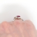 Vintage Pink Tourmaline Ring Circa 1940's Diamond Cocktail Birthstone Anniversary Ring Band Platinum