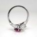 Vintage Pink Tourmaline Ring Circa 1940's Diamond Cocktail Birthstone Anniversary Ring Band Platinum