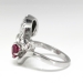 Vintage Pink Tourmaline Ring Circa 1940's Diamond Cocktail Birthstone Anniversary Ring Band Platinum