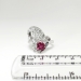 Vintage Pink Tourmaline Ring Circa 1940's Diamond Cocktail Birthstone Anniversary Ring Band Platinum