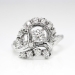 Estate Vintage 1940's Jabel .79ct t.w. Old European Cut Diamond Spray Cocktail Anniversary 18k Ring