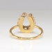 Antique Victorian 1880's .80ct t.w. Old Mine Cut Diamond Horseshoe Ring 18k Yellow Gold