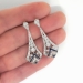 Estate 1.76ct t.w. Blue Sapphire & Diamond Art Deco Style Chandelier Wedding Earrings Platinum