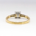 Vintage Diamond Engagement Ring Circa 1950's Retro Old Transitional Cut Diamond Two Tone Wedding Ring 14k Gold Platinum