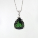 Vintage Estate 1960's H.Stern 11.08ct t.w. Green Tourmaline Diamond Pendant 18k 14k White Gold