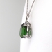 Vintage Estate 1960's H.Stern 11.08ct t.w. Green Tourmaline Diamond Pendant 18k 14k White Gold