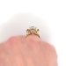 Vintage 1940's 12.79ct t.w. Emerald Cut Aquamarine & Diamond Cocktail Ring 14k