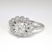 Art Deco Vintage Orange Blossom Old Transitional Cut Diamond Engagement Ring Platinum