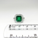 Vintage Edwardian 1920's 2.63ct t.w. Emerald Cut Emerald & Old Cut Diamond Halo Engagement Anniversary Birthstone Ring Platinum