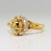 Victorian 1870's Memento Mori Skull .65ct t.w. Old Mine Cut Diamond Ring 22k Yellow Gold