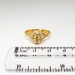 Victorian 1870's Memento Mori Skull .65ct t.w. Old Mine Cut Diamond Ring 22k Yellow Gold