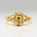 Victorian 1870's Memento Mori Skull .65ct t.w. Old Mine Cut Diamond Ring 22k Yellow Gold