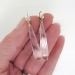 Antique Victorian 1890's .43ct t.w. Old Mine Cut Diamond & Quartz Crystal Chandelier Earrings 9k Gold Sterling Silver