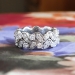 Estate Vintage Hearts On Fire 1.80ct t.w. Ideal Cut Eternity Diamond Double Leaf Band Ring Platinum