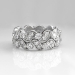 Estate Vintage Hearts On Fire 1.80ct t.w. Ideal Cut Eternity Diamond Double Leaf Band Ring Platinum