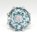 Vintage 16.46ct t.w. Aquamarine Diamond Ring Retro 1940's Aquamarine Diamond Cocktail Statement Birthstone Ring Platinum