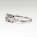 Vintage Retro 1940's Old Transitional Cut French Cut Diamond Engagement Wedding Anniversary Ring Platinum