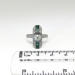 Antique Edwardian Vintage 1920's Gray Cultured Pearl Lab Green Emerald Cocktail Birthstone Ring Sterling Silver