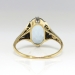 Antique Edwardian Vintage 1920's Aquamarine Rose Cut Diamond Ring Platinum 18k Yellow Gold