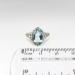 Antique Edwardian Vintage 1920's Aquamarine Rose Cut Diamond Ring Platinum 18k Yellow Gold