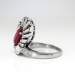 Vintage Ruby Diamond Ring Circa 1950's 3.43ct t.w. Ruby Diamond Cocktail Anniversary Birthstone Ring Platinum