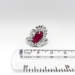 Vintage Ruby Diamond Ring Circa 1950's 3.43ct t.w. Ruby Diamond Cocktail Anniversary Birthstone Ring Platinum