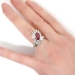 Vintage Ruby Diamond Ring Circa 1950's 3.43ct t.w. Ruby Diamond Cocktail Anniversary Birthstone Ring Platinum