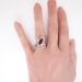 Vintage Ruby Diamond Ring Circa 1950's 3.43ct t.w. Ruby Diamond Cocktail Anniversary Birthstone Ring Platinum