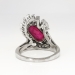 Vintage Ruby Diamond Ring Circa 1950's 3.43ct t.w. Ruby Diamond Cocktail Anniversary Birthstone Ring Platinum