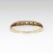 Art Deco Vintage 1930's Two Tone Diamond Wedding Band 14k Yellow White Gold