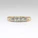 Art Deco Vintage 1930's Two Tone Diamond Wedding Band 14k Yellow White Gold