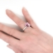 Estate Pink Purple Kunzite Diamond Cocktail Statement Ring 18k White Gold