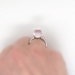 Estate Pink Purple Kunzite Diamond Cocktail Statement Ring 18k White Gold