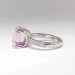 Estate Pink Purple Kunzite Diamond Cocktail Statement Ring 18k White Gold