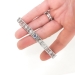 Art Deco 1930's Vintage Aquamarine Diamond Filigree Bracelet 14k White Gold 6.75 Inches Long