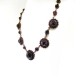 Antique Victorian 1880's Natural Rose Cut Garnet Festoon Necklace Gilt Gold Sterling Silver